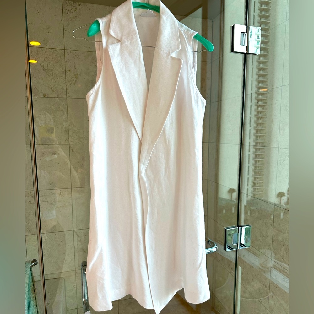 Linen blend vest